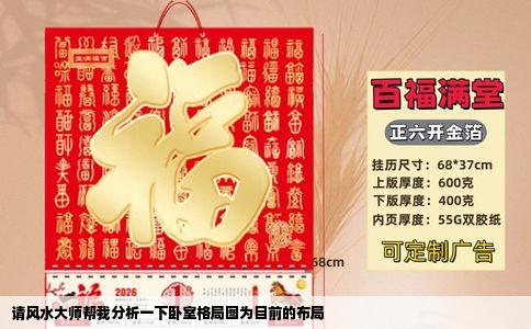 请风水大师帮我分析一下卧室格局图为目前的布局