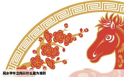 风水学中立向以什么盘为准则