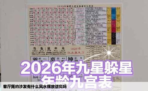 客厅简约沙发有什么风水摆放讲究吗