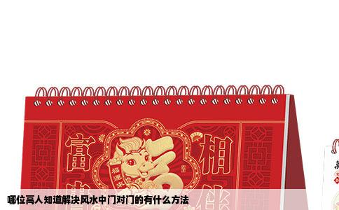 哪位高人知道解决风水中门对门的有什么方法