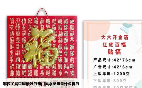 哪位了解中国最好的奇门风水罗盘是什么样的