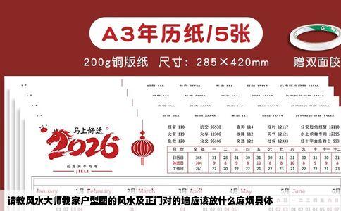 请教风水大师我家户型图的风水及正门对的墙应该放什么麻烦具体