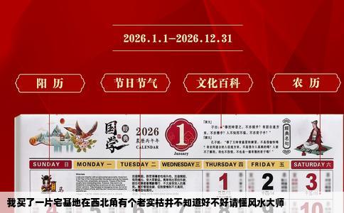 我买了一片宅基地在西北角有个老实枯井不知道好不好请懂风水大师