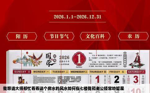 我想请大师帮忙看看这个房水的风水如何在七楼我和老公经常吵架屋