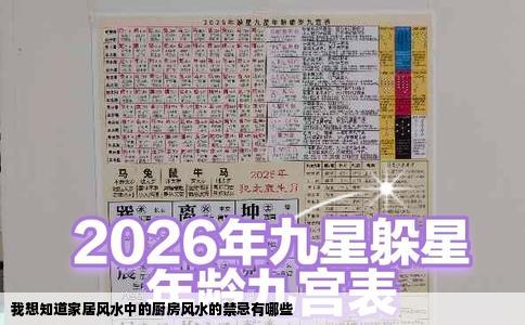 我想知道家居风水中的厨房风水的禁忌有哪些