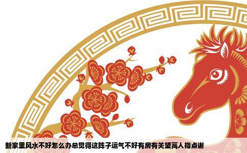 新家里风水不好怎么办总觉得这阵子运气不好有房有关望高人指点谢
